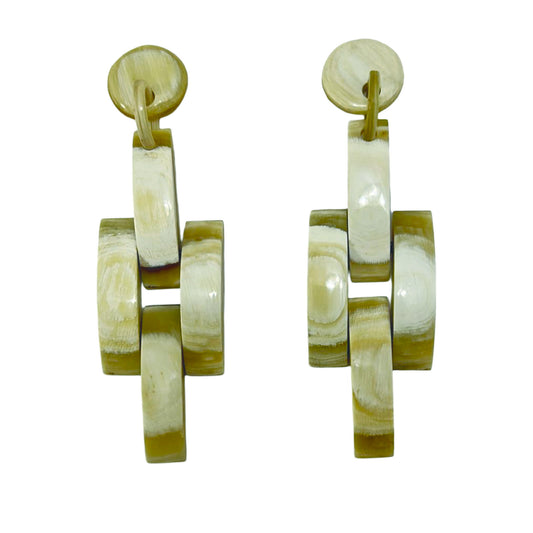 CTE139 Genuine Horn GeometricFlat links On Post
