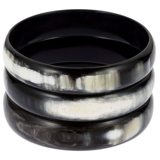 CTB148 Natural Horn Bangle Set of 3