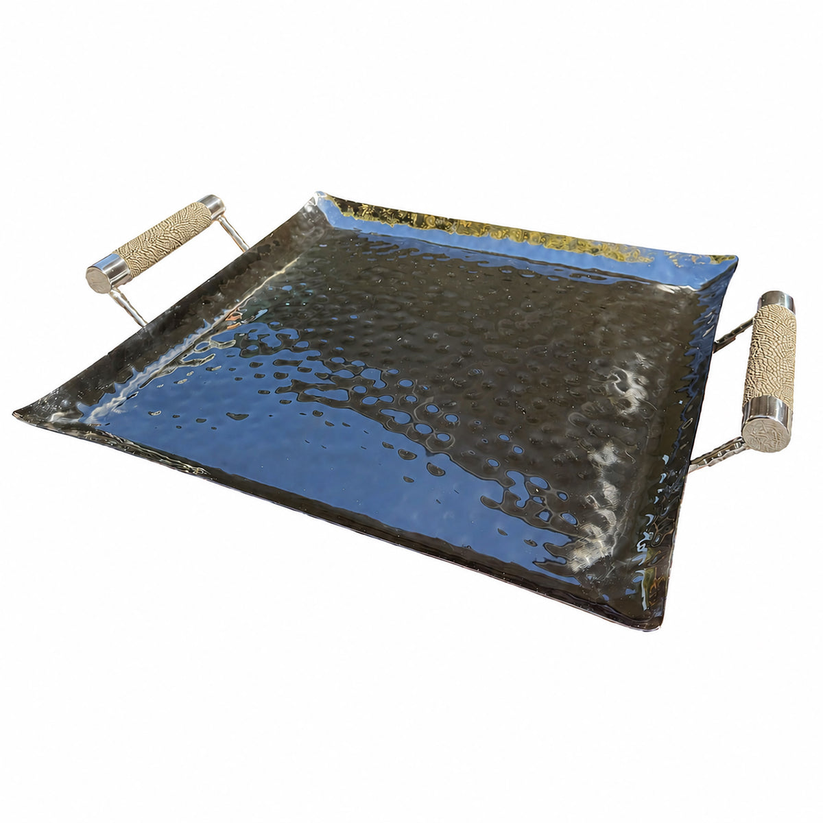 16 x 16 Forged SS Sq Tray Shagreen