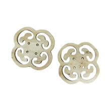 OSE13 Light color horn carved stud earring