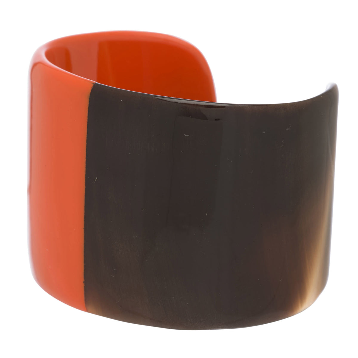CTB049 Honey Horn Cuff With Lacquer