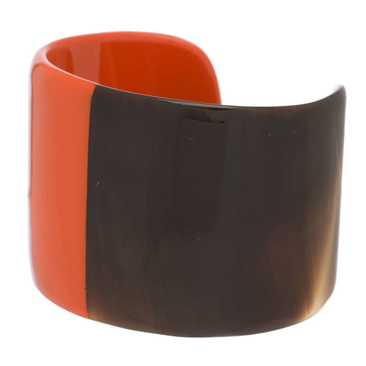 CTB049 Honey Horn Cuff With Lacquer