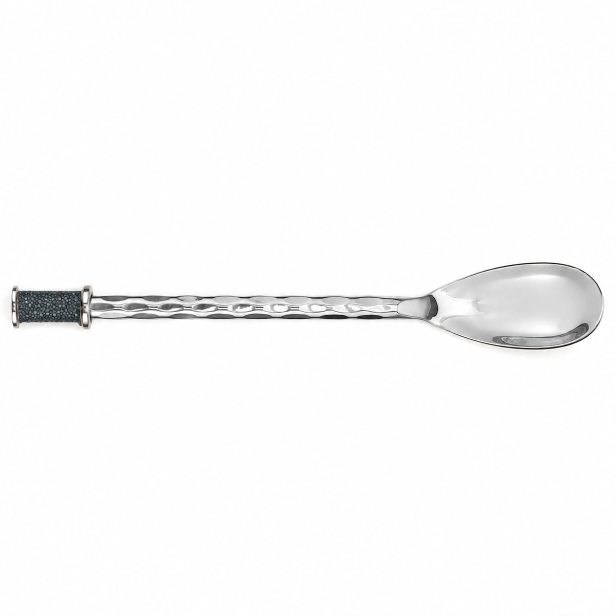Hand Forged SS Spoon Shagreen Inlay
