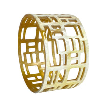 CTB191 Natural Horn Geometric Cut Bangle
