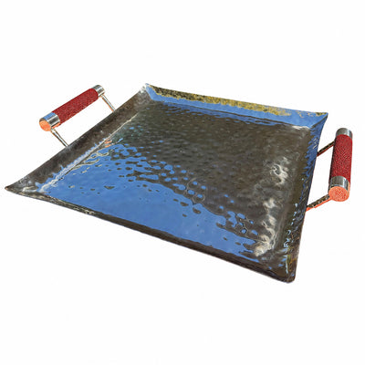 16 x 16 Forged SS Sq Tray Shagreen