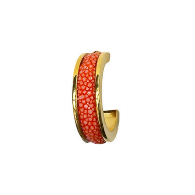LUNA Gold Plated Earring Shagreen Inlay
