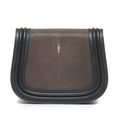 Hazel Classic Saddle Bag Shagreen