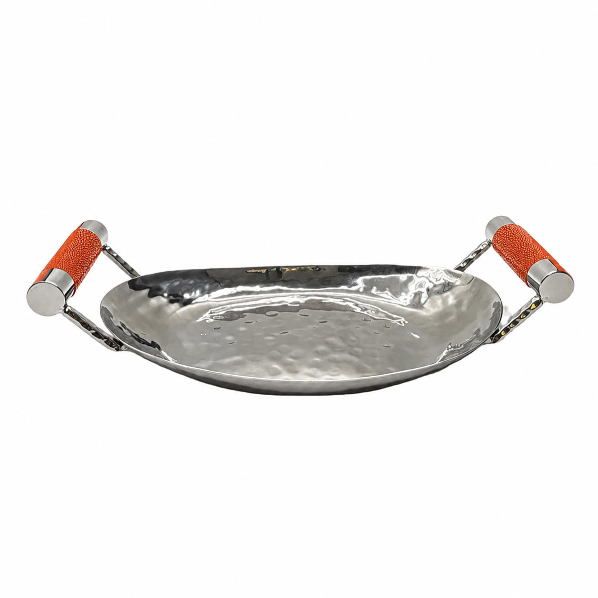 12  Hand Forged SS Oval Tray Shagreen