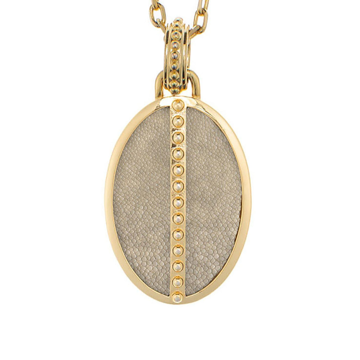 Ava Yellow Gold Pendant  Shagreen