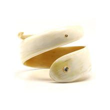 CTB202  Genuine Horn Wrap Bangle With Crystals