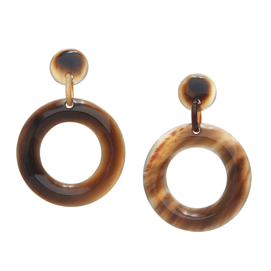 CTE99 Honey Horn Drop Earring On Post