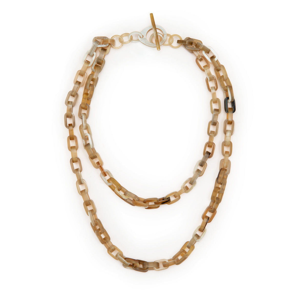 CTN128 Natural Horn Link Necklace