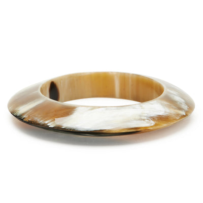 CTB091 Natural Horn 3 Dimensional Bangle