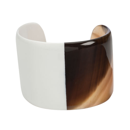 CTB070 Horn Cuff With White Lacquer