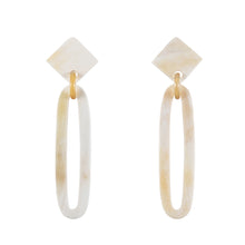 CTE70 Light Natural Horn Drop Earring On Post