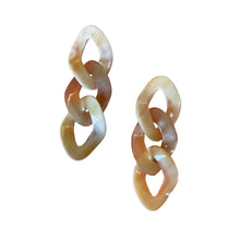 CTE127 Natural Horn Links Earring On Post