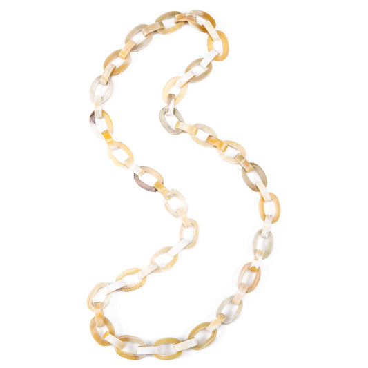 CTN117 Natural Horn Link Necklace
