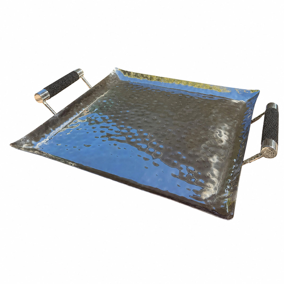 16 x 16 Forged SS Sq Tray Shagreen