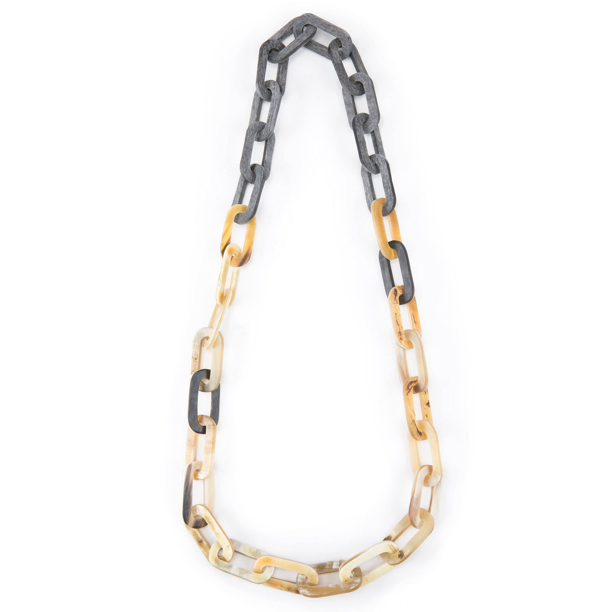 CTN120 Matt Finish Horn Link Necklace
