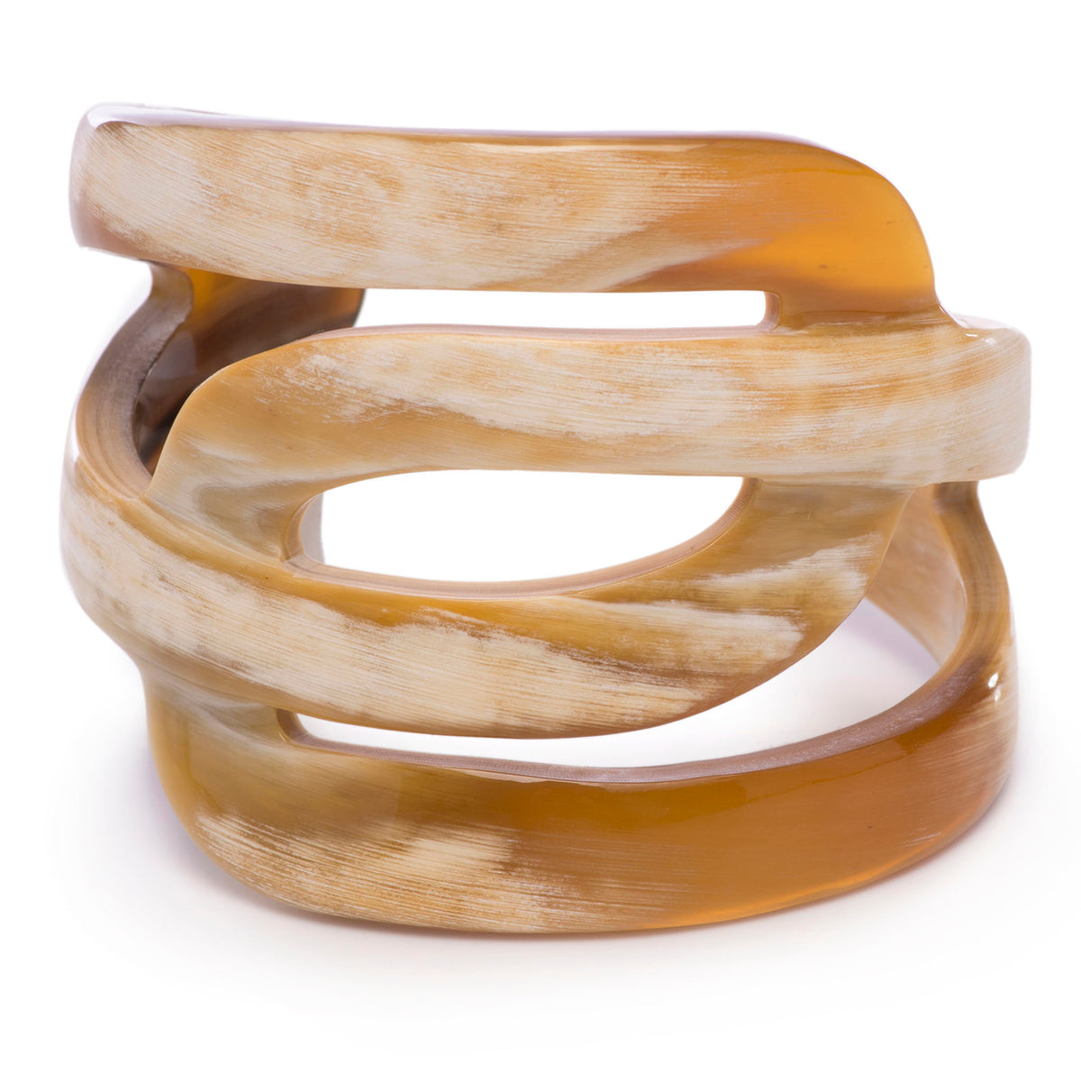 CTB163 Natural Carved Horn Cuff