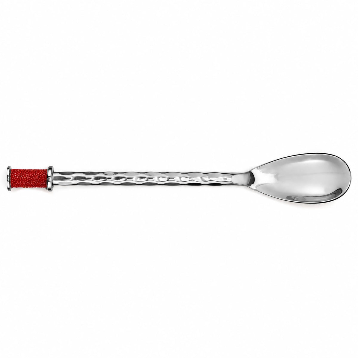 Hand Forged SS Spoon Shagreen Inlay