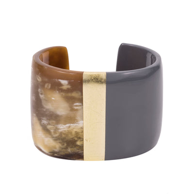 CTB154 Natural Horn Cuff With Lacquer