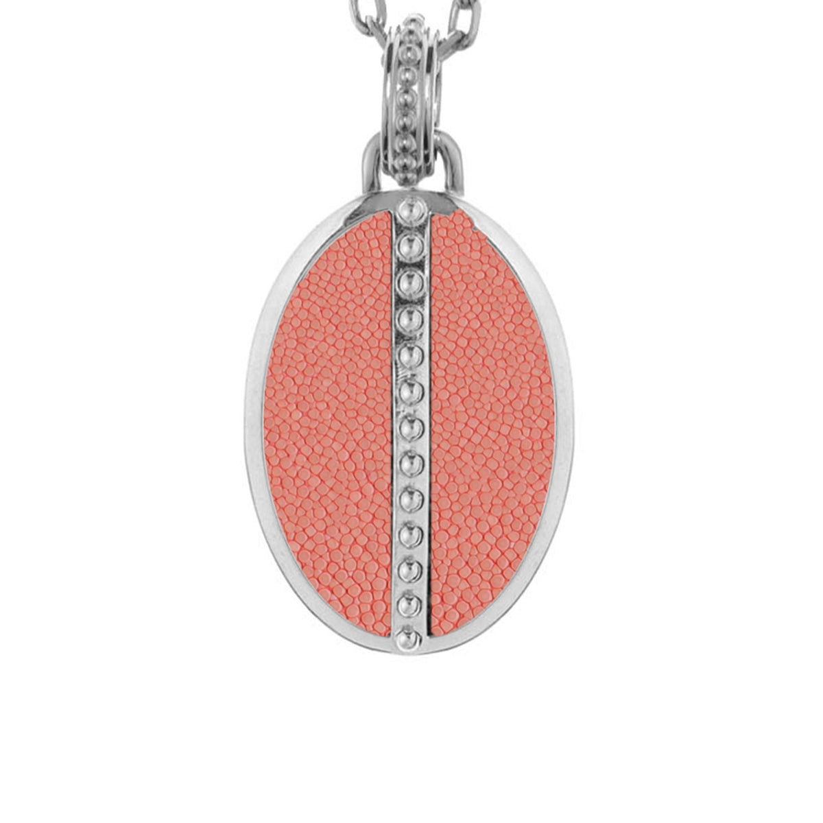 Ava White Gold Pendant  Shagreen