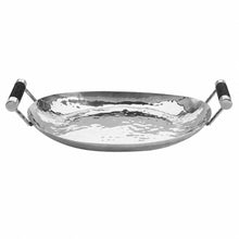 15 in Hand Forged SS Oval Tray Shagreen