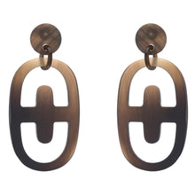 CTE29 Honey Horn Carved Earring On Post