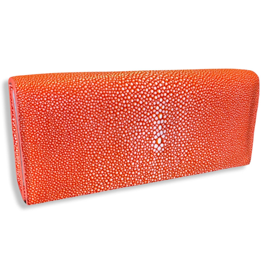 Cleo Shagreen Clutch