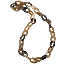 CTN038 Natural Oval Horn Link Necklace