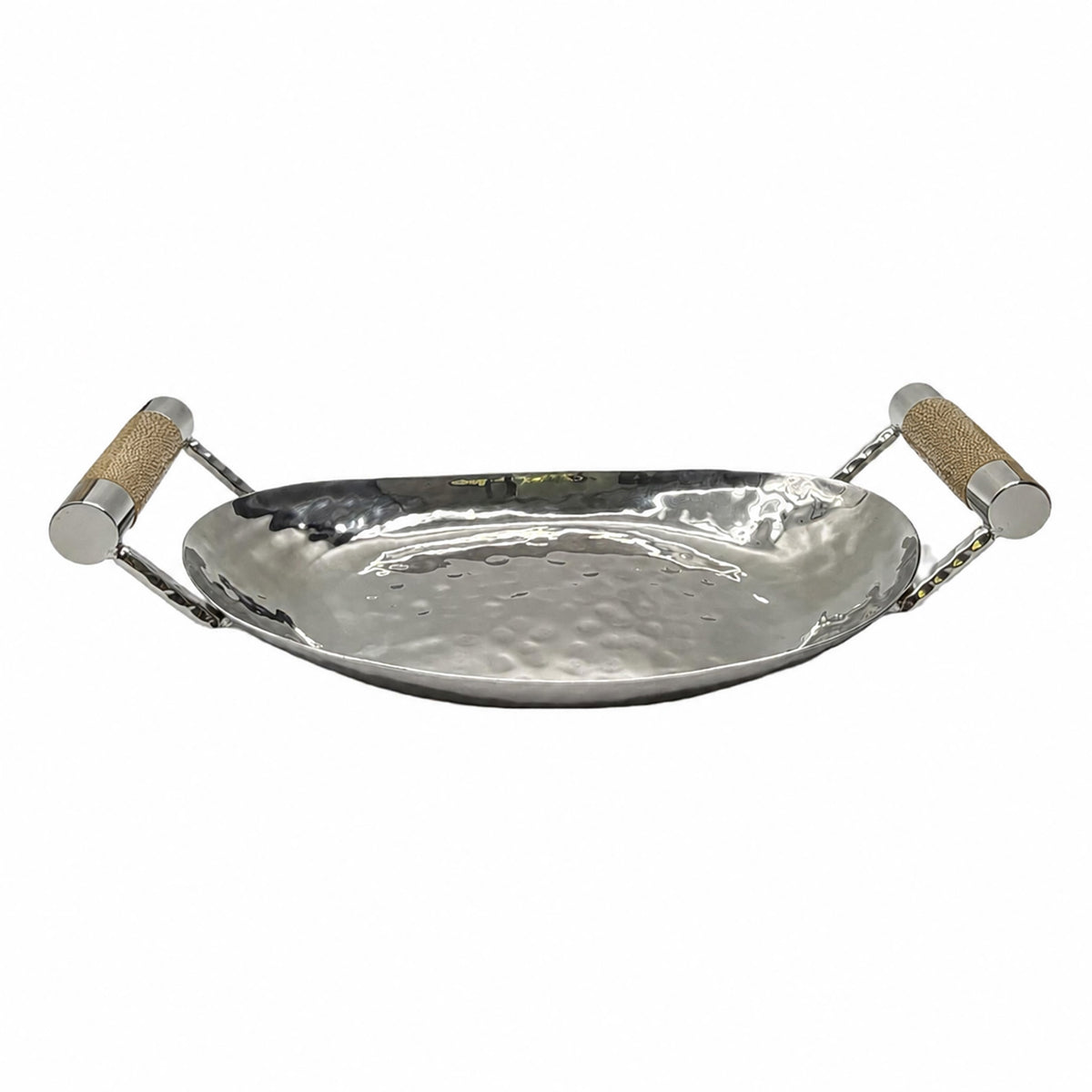 12  Hand Forged SS Oval Tray Shagreen