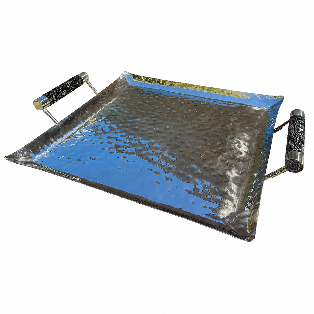 16 x 16 Forged SS Sq Tray Shagreen