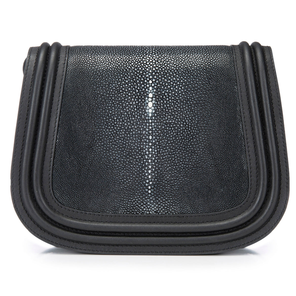Hazel Classic Saddle Bag Shagreen