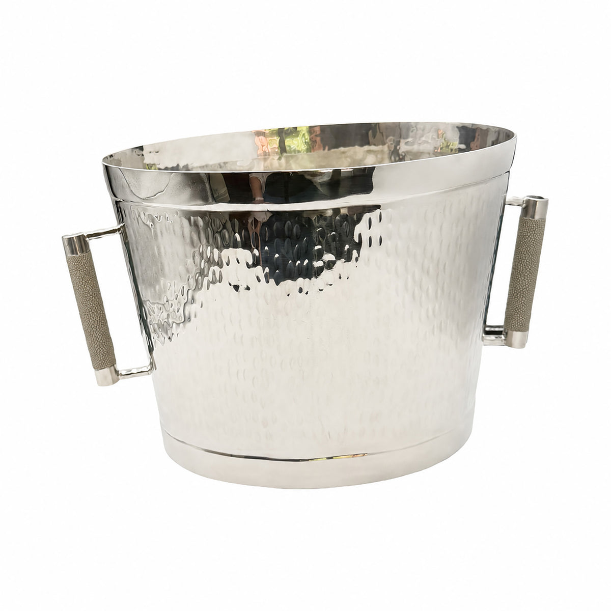 Forged SS Oval Bev Bucket Shagreen Handle
