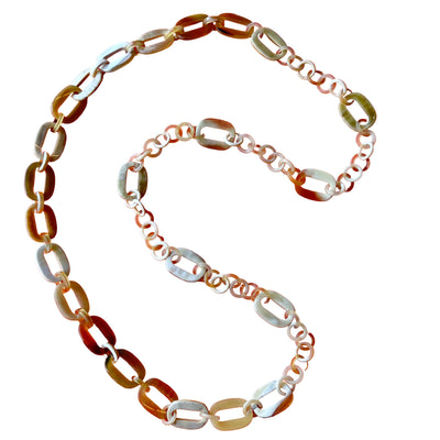 CTN142 Natural Horn Link Necklace