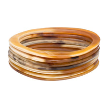 CTB133 Natural Horn Bangle Set of 7