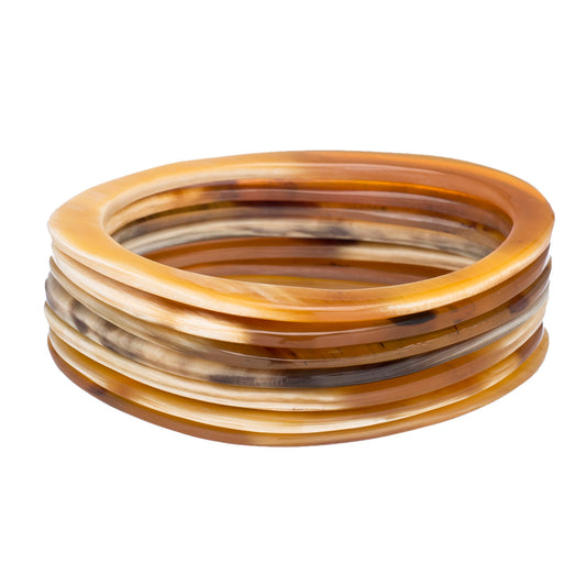 CTB133 Natural Horn Bangle Set of 7