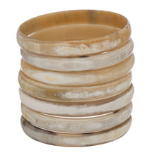 CTB072 Natural Light Horn Bangle Set