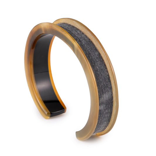 CTB182 Narrow Natural Matt Black Cuff