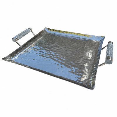 16 x 16 Forged SS Sq Tray Shagreen
