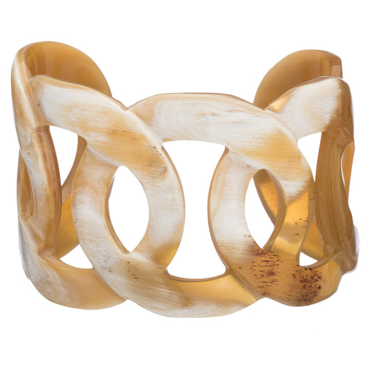 CTB136 Natural Horn Carved Cuff