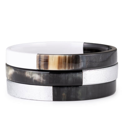 CTB180 Natural Horn Bangles With Lacquer