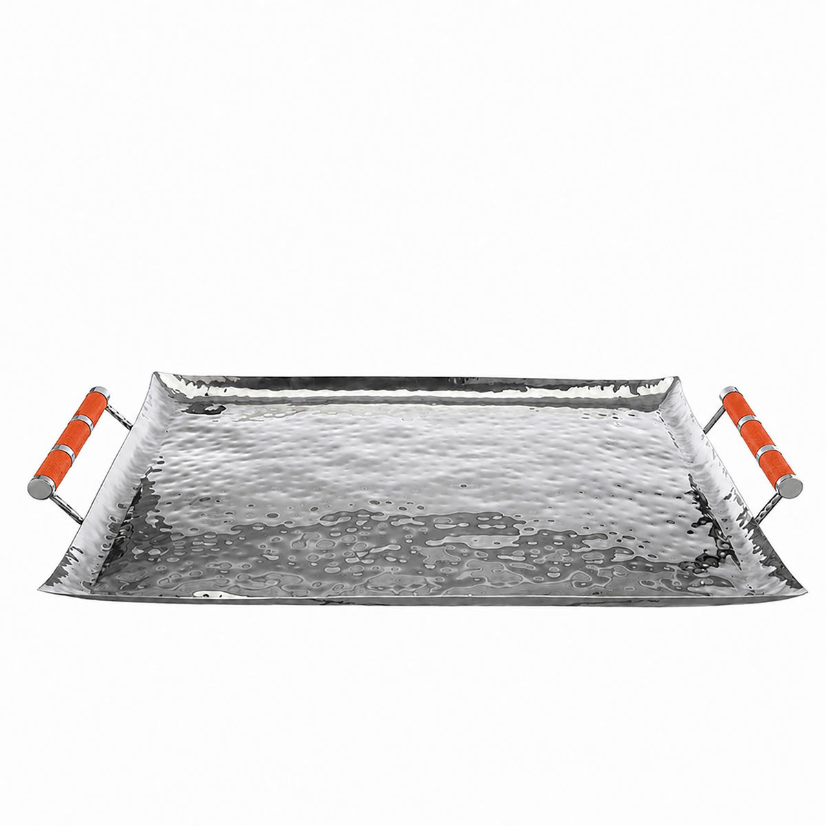 28 x 22 Forged SS Ottoman Tray Shagreen