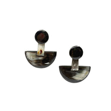 OSE21 Dark Natural Horn Half Circle Drop on Post