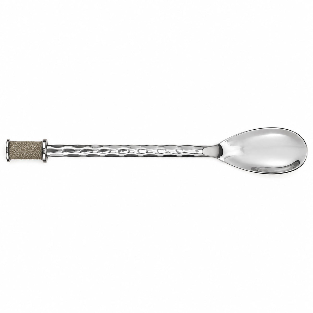 Hand Forged SS Spoon Shagreen Inlay