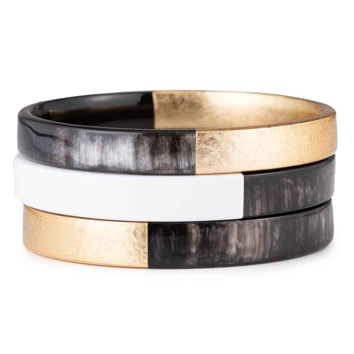 CTB179 Natural Horn Bangles With Lacquer