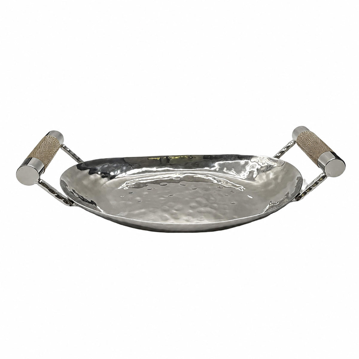 12  Hand Forged SS Oval Tray Shagreen