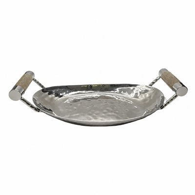 12  Hand Forged SS Oval Tray Shagreen