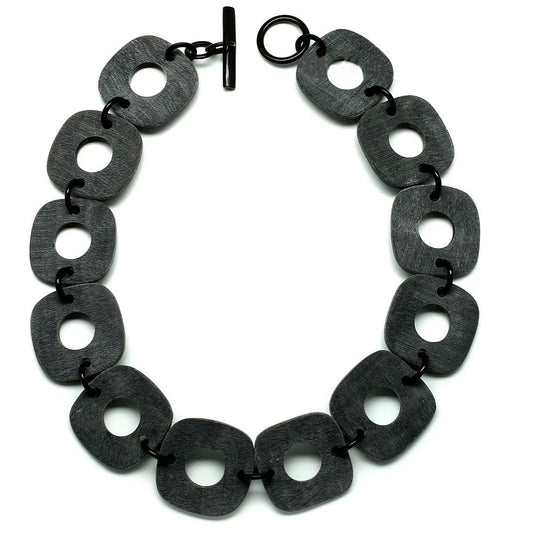 CTN146 Matte Black Squared Dot Links Horn Links